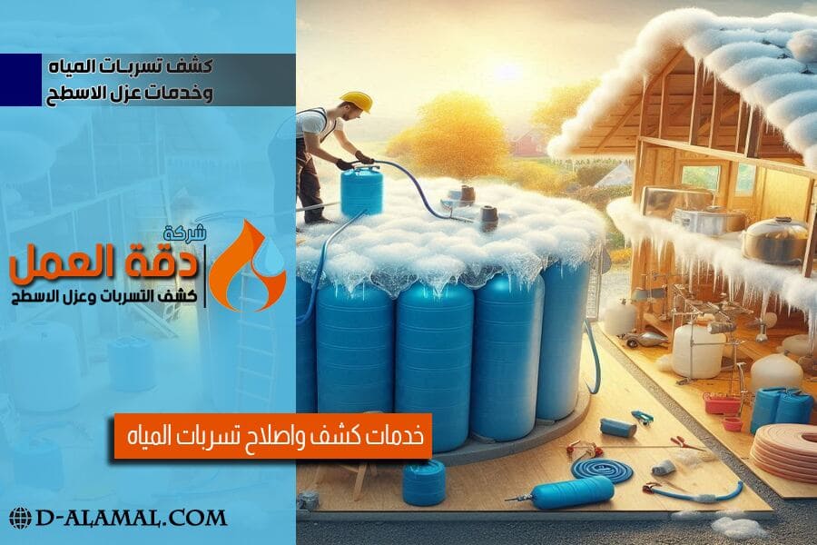 عزل خزانات المياه من الداخل والخارج في الهفوف